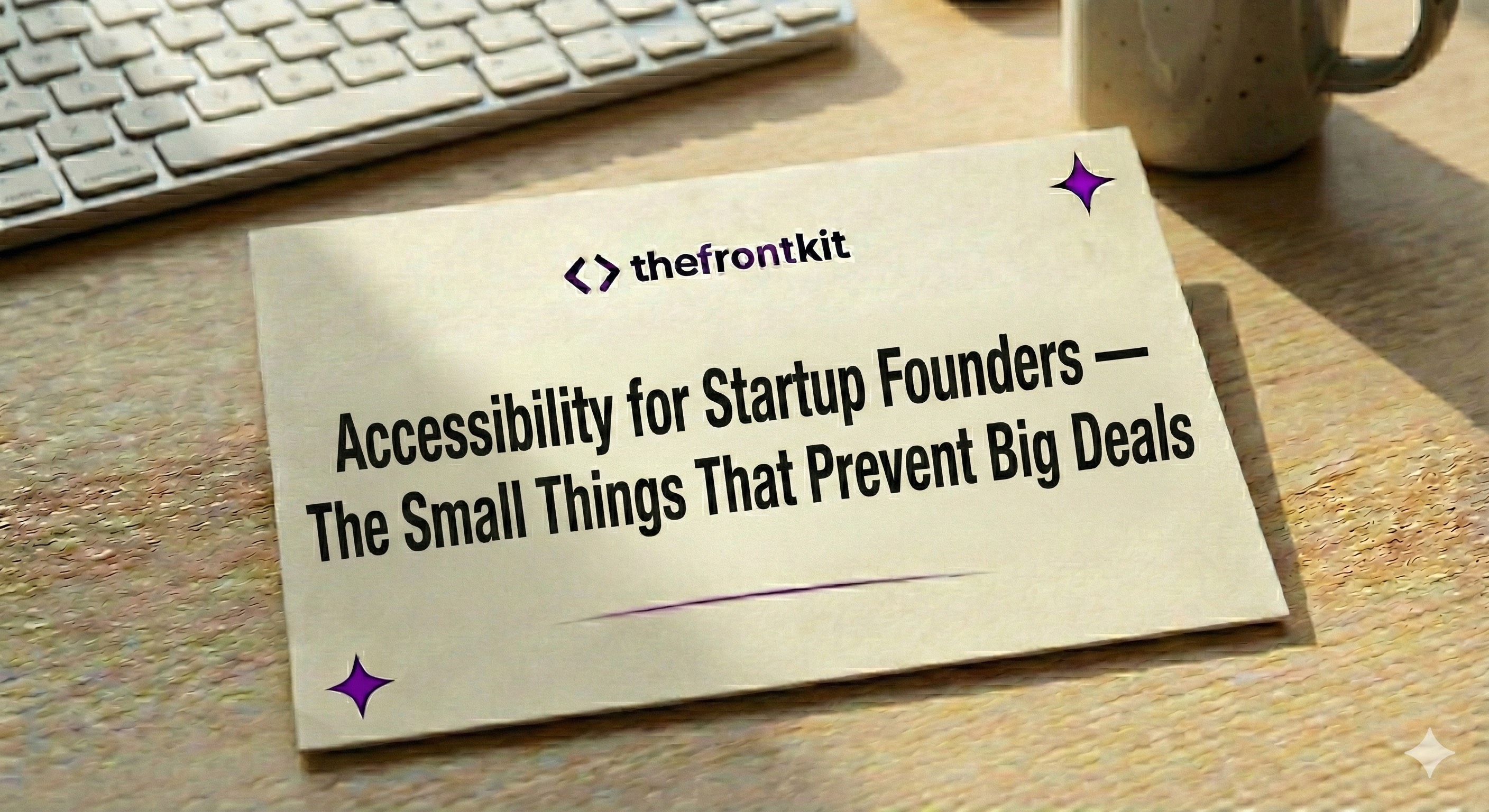 Startup Accessibility: Small Things, Big Deals