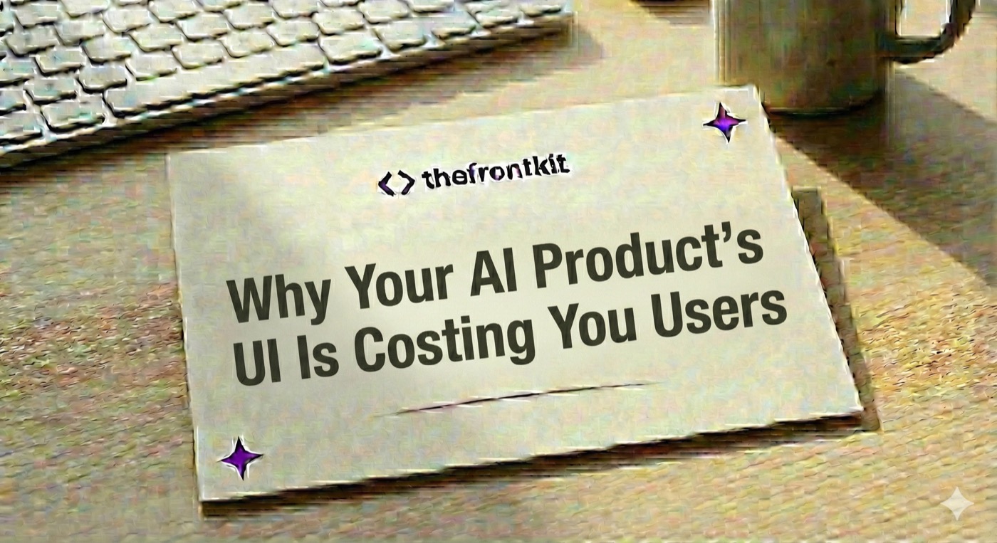 Why Your AI Product's UI Is Losing Users