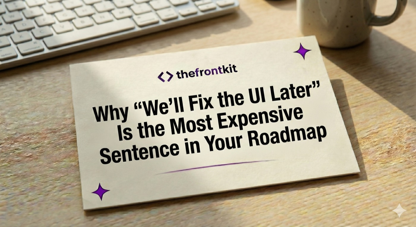 Why "Fix the UI Later" Costs You the Most