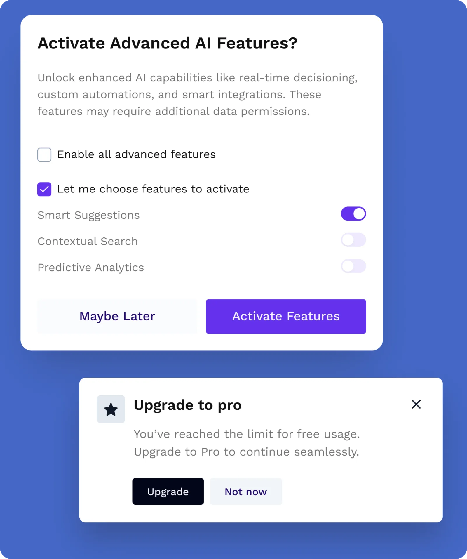 AI UX Kit preview — a production-ready Next.js business app from thefrontkit: Everyone's shipping AI features, and most of them look the same. A text box, a spinner, a wall of streamed output, and no way for the user to correct anything. This component library fixes that with streaming renderers for Markdown and JSON, keyboard-navigable citation blocks, WCAG AA feedback and rating interfaces, model configuration panels, and session-aware conversation history. Built for founders and product teams adding AI to existing SaaS without shipping demo-grade UX.
