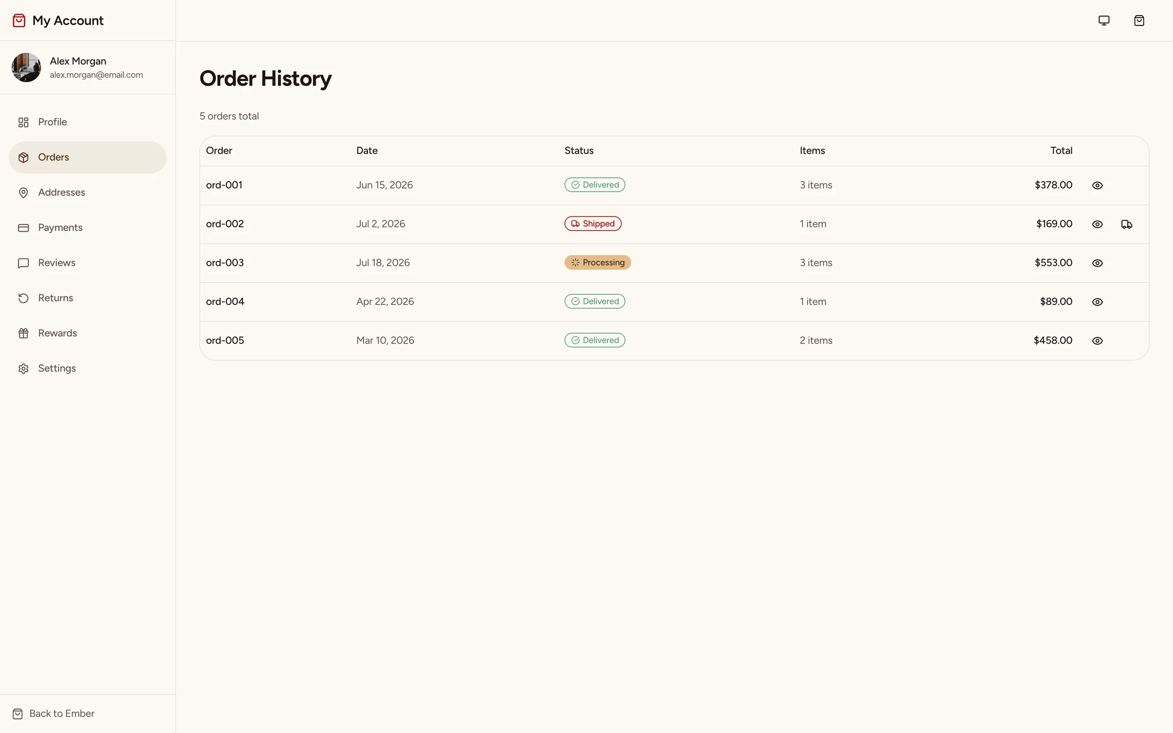 Mobile storefront with responsive navigation, touch-optimized cart, and full checkout flow