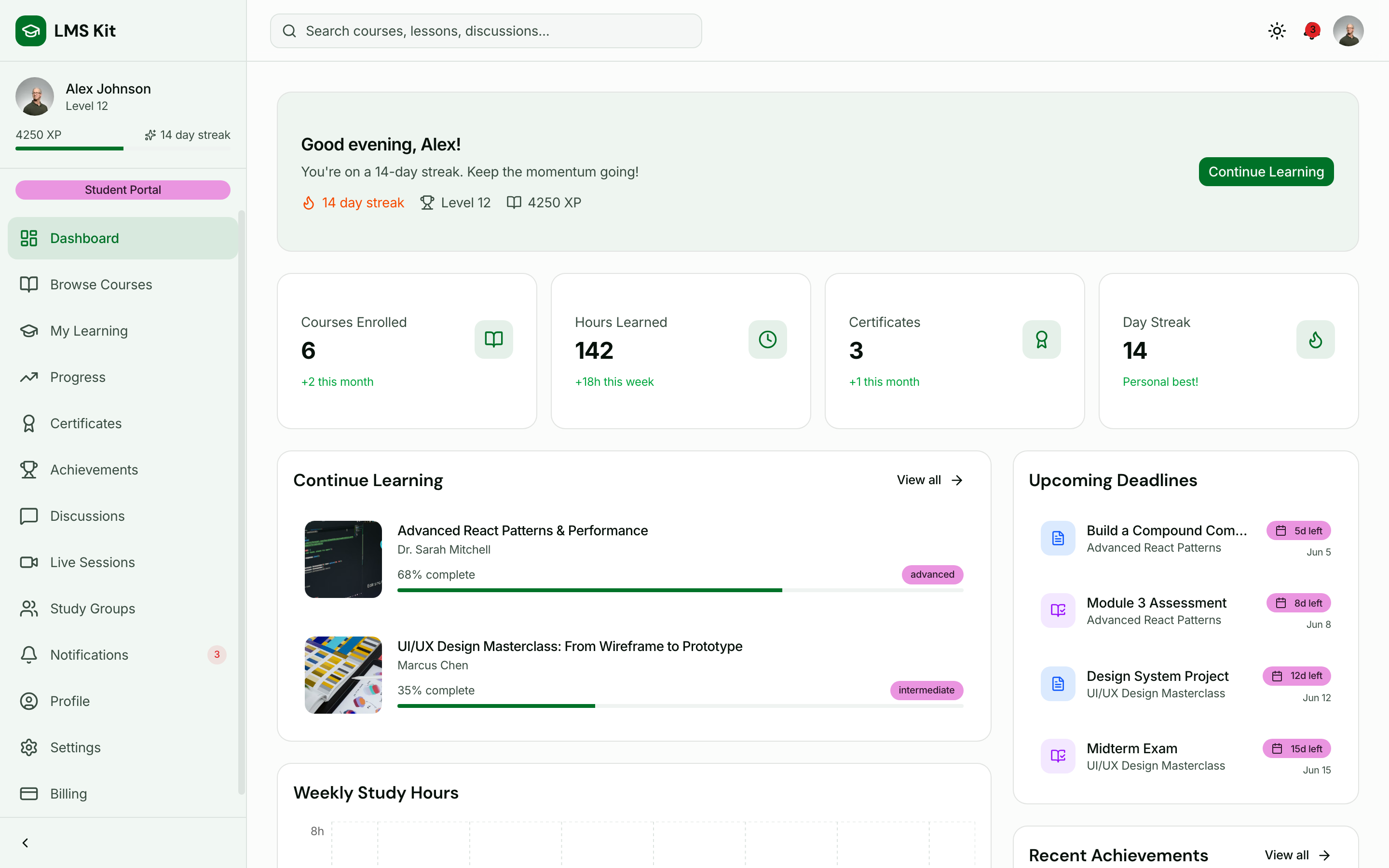 Light mode interface